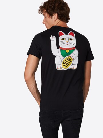 Tricou 'Bye Bye Cat' de la Iriedaily pe negru