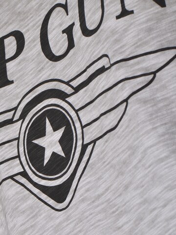 TOP GUN Shirt ' Engine ' in Grijs