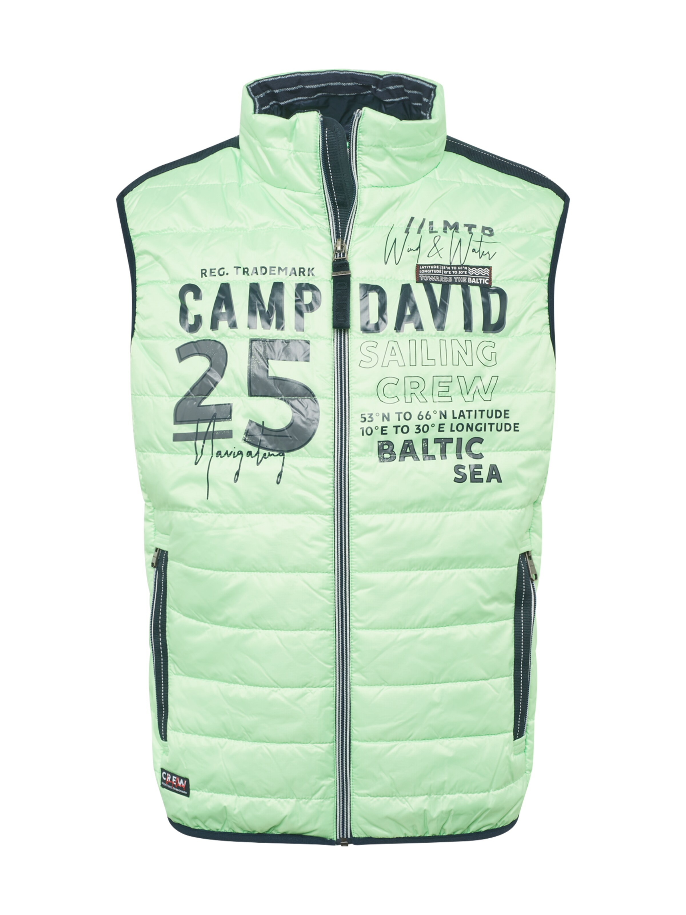 CAMP DAVID - Bodywarmer in de kleur Lichtgroen