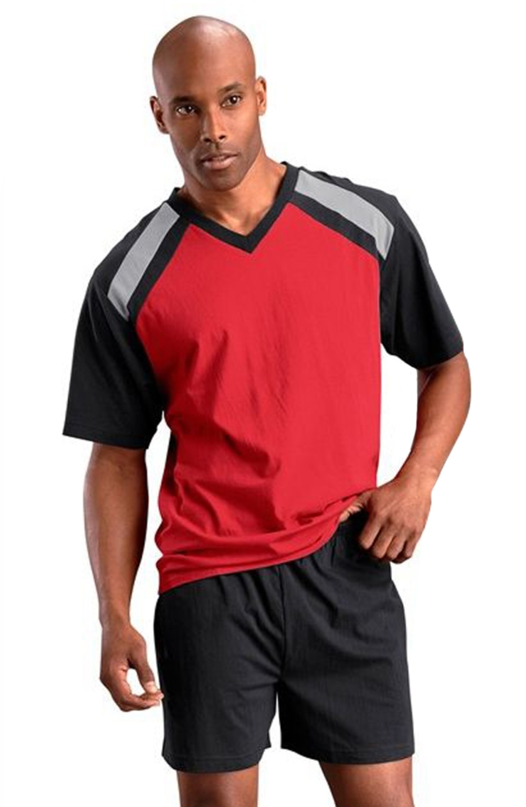 LE JOGGER Pyjama 'Le Jogger' in Rot: Vorderseite