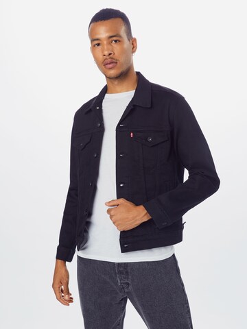 LEVI'S ® Φθινοπωρινό και ανοιξιάτικο μπουφάν 'The Trucker Jacket' σε μαύρο: μπροστά