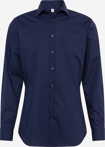 Coupe slim Chemise business SEIDENSTICKER en bleu : devant