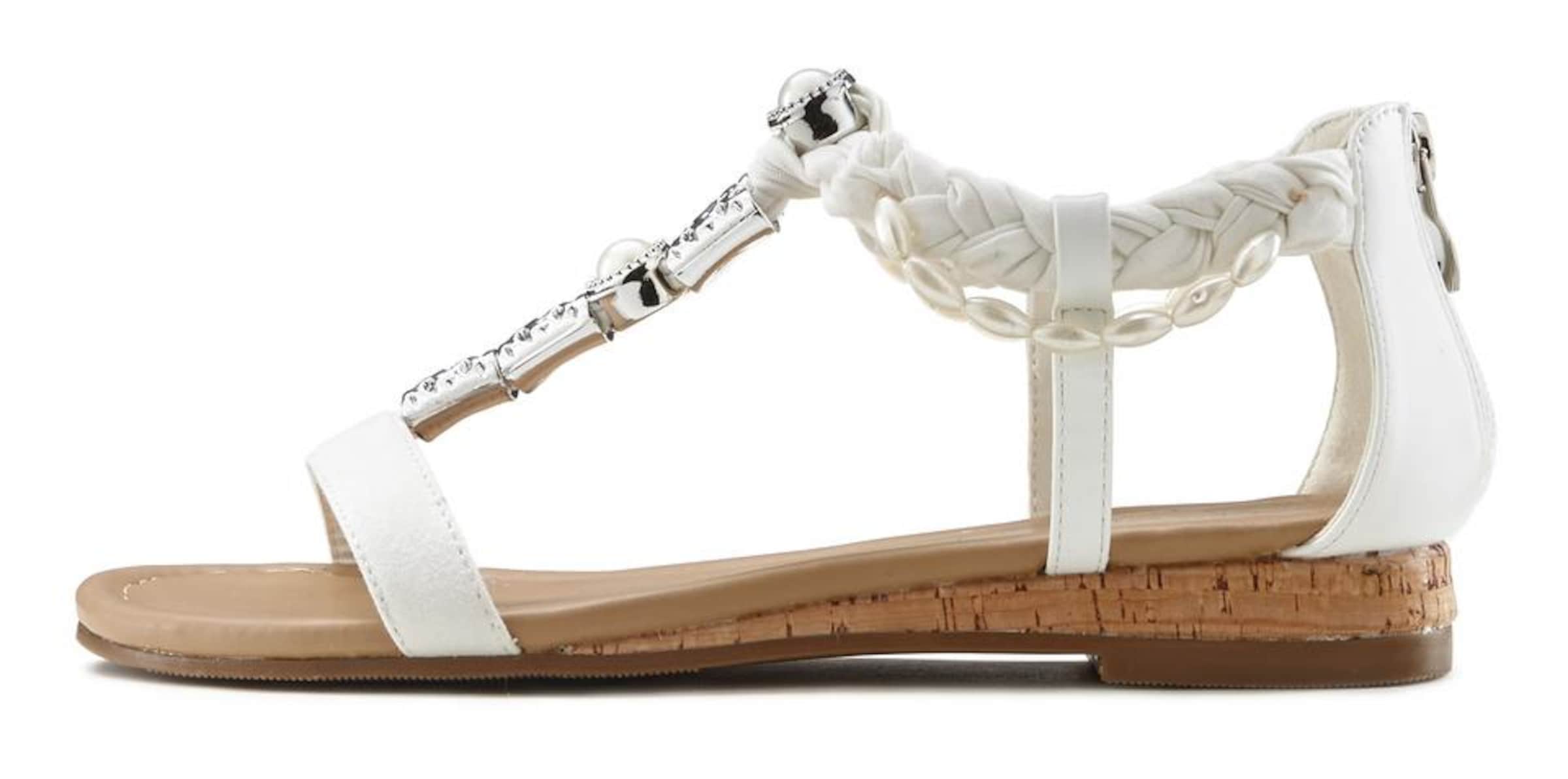 LASCANA Strap Sandals in White: front