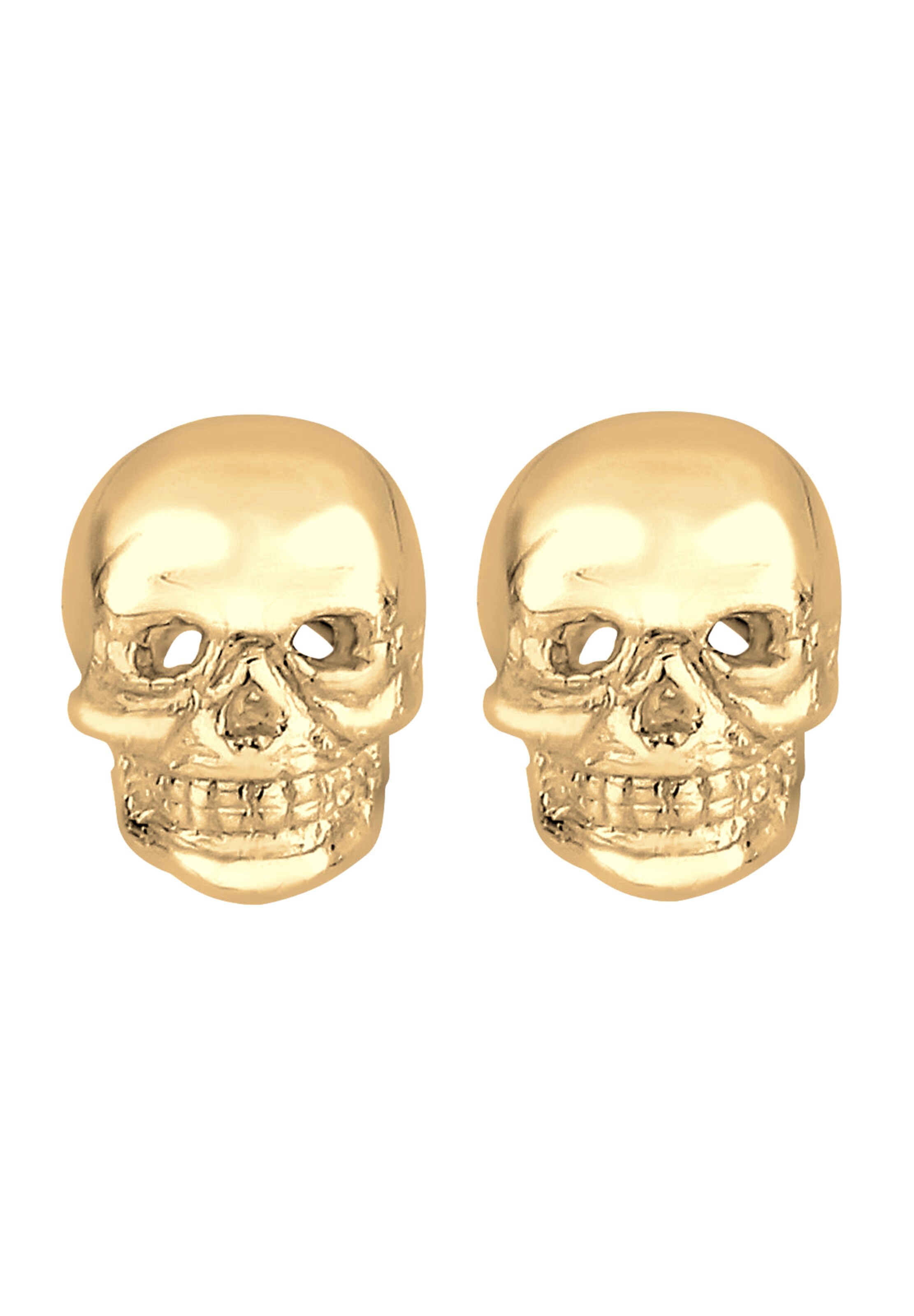 Boucles d'oreilles 'Totenkopf' ELLI en or : devant