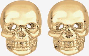 ELLI Earrings 'Totenkopf' in Gold: front