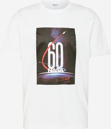 Mister Tee Shirt 'Nasa' in Wit: voorkant