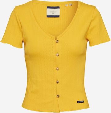 T-shirt Superdry en jaune : devant