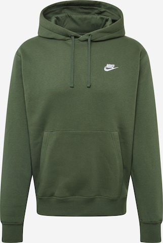 Nike Sportswear Regular fit Tréning póló 'Club Fleece' - zöld: elől