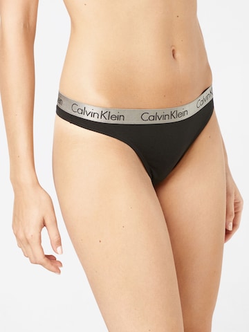 Calvin Klein Underwear Thong 'RADIANT' in Black