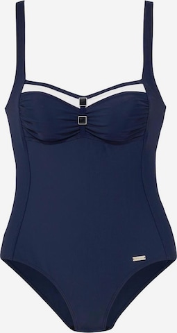 LASCANA - Bustier Bañador moldeador en azul: frente