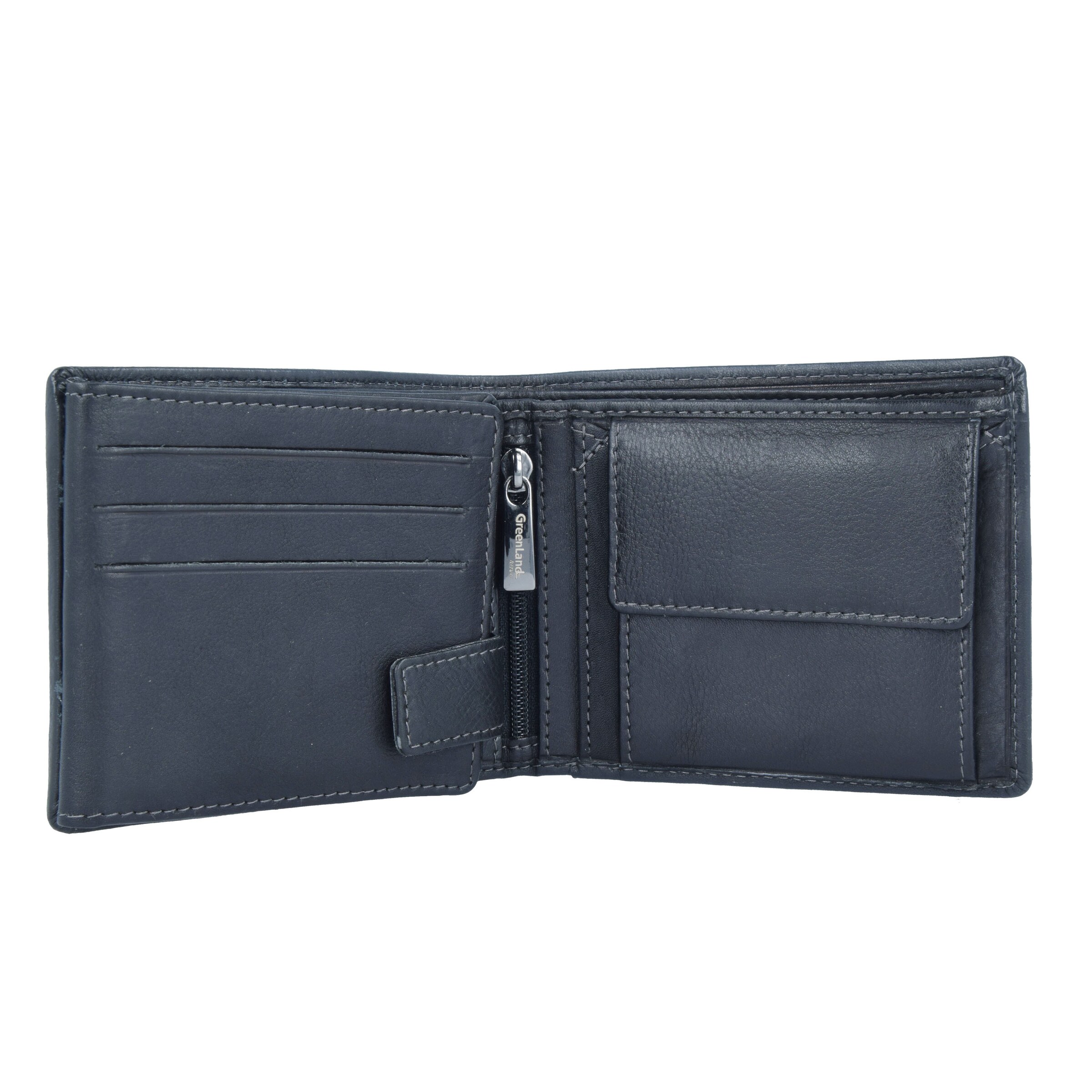 Greenland Nature Wallet 'Black Nappa' in Black