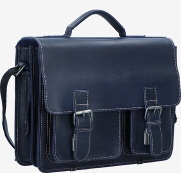 GREENBURRY Document Bag 'Buffalo' in Blue