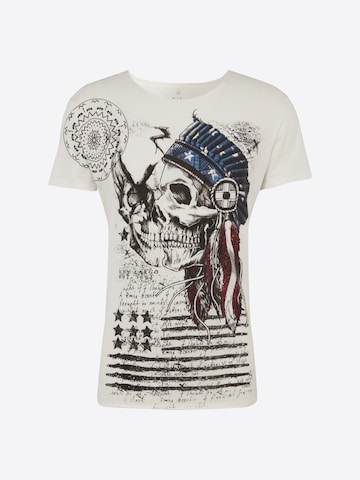 T-Shirt 'Indian Skull' Key Largo en blanc : devant