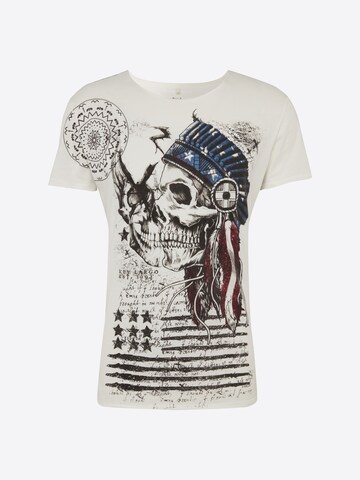 T-Shirt 'Indian Skull' Key Largo en blanc : devant
