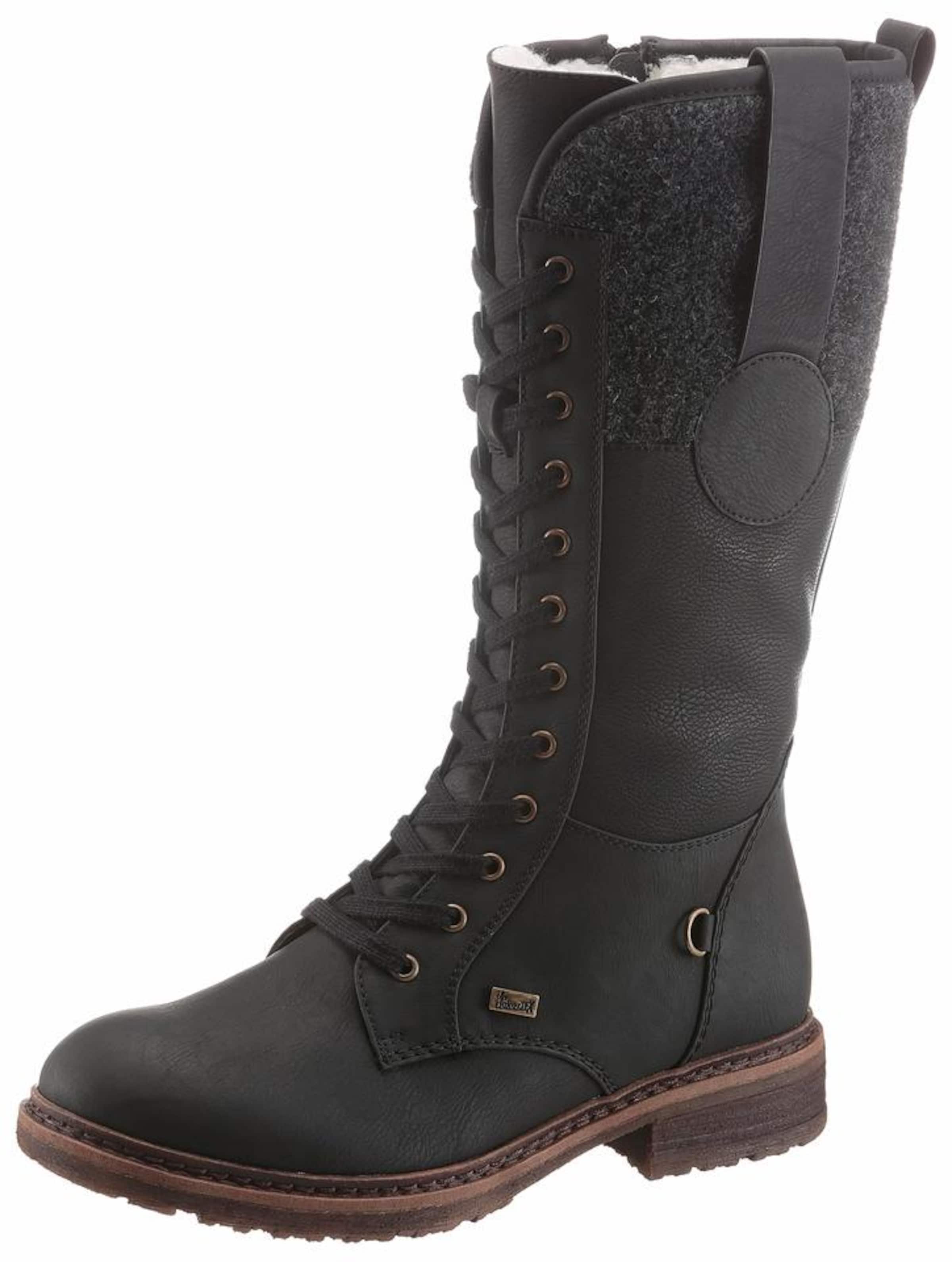 Rieker Schnürstiefel in Schwarz: Vorderseite