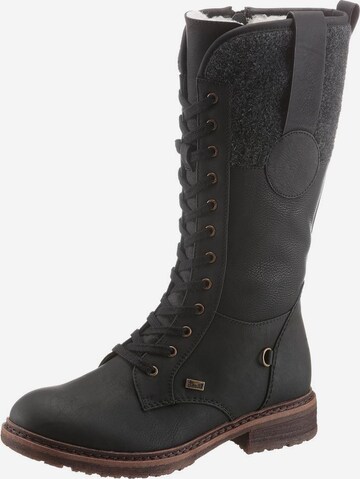 Rieker Lace-Up Boots in Black: front