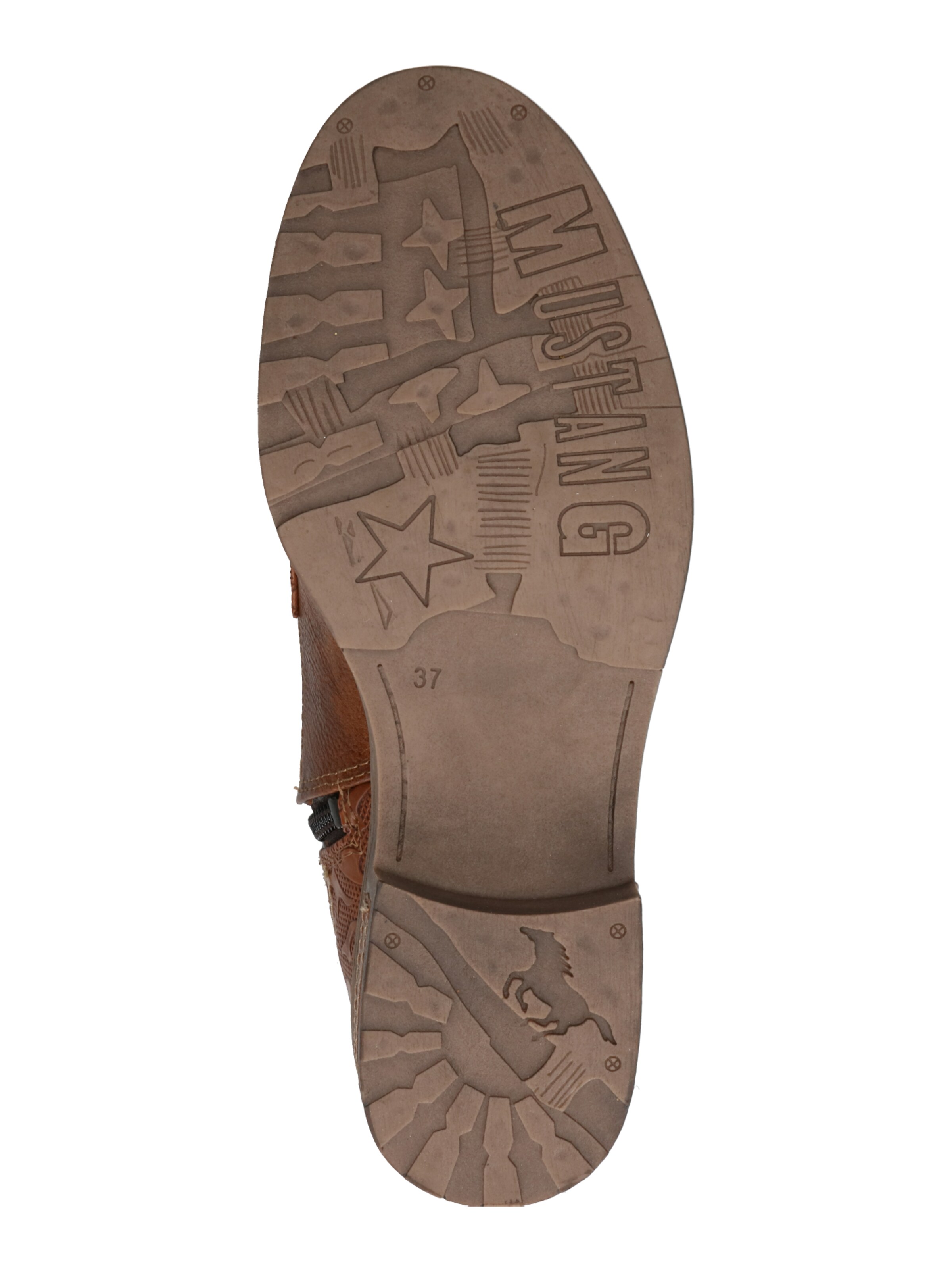 MUSTANG Fűzős rövid szárú csizmák - barna: alul