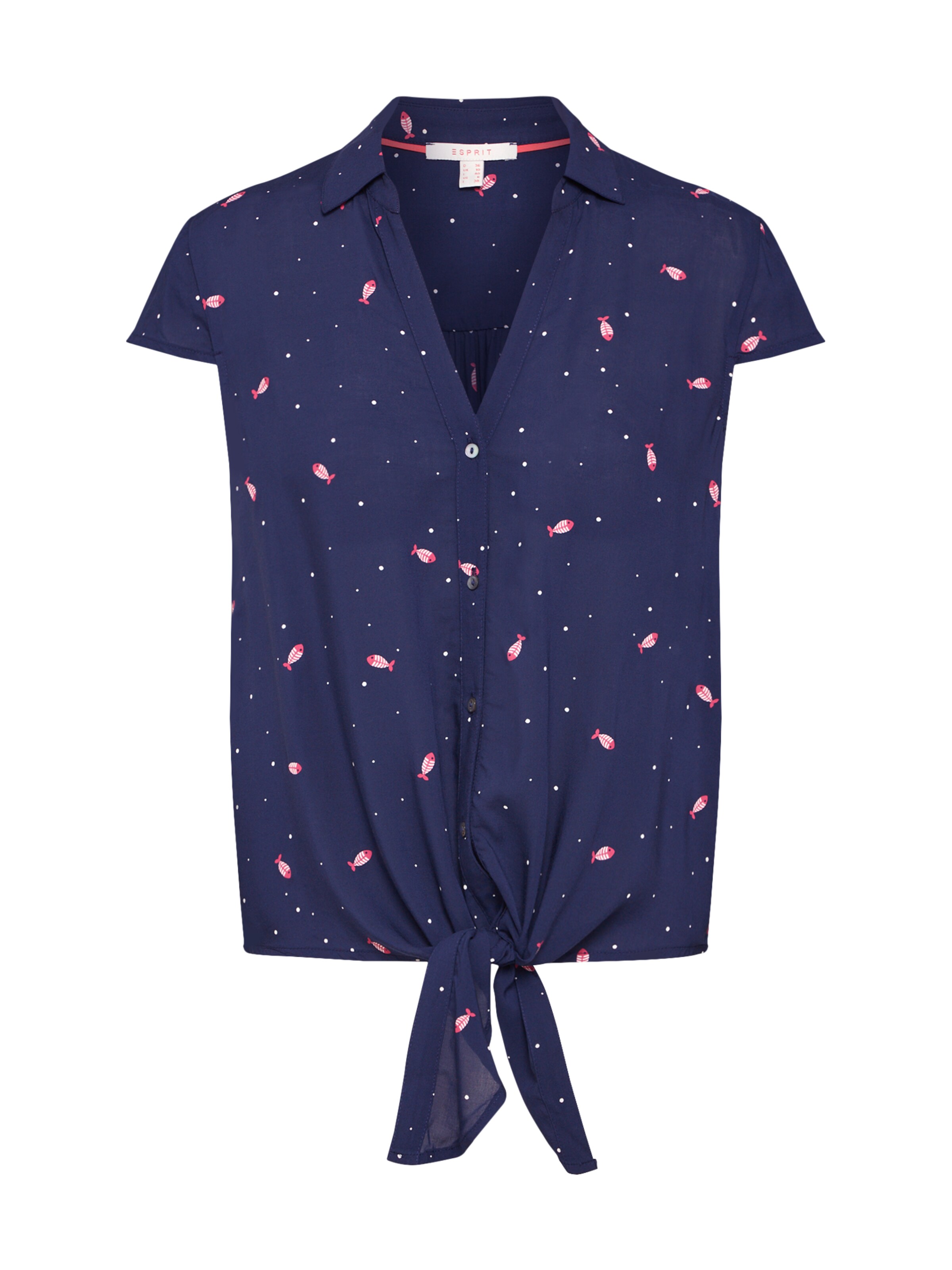 ESPRIT - Blouse '60 s PR' in de kleur Navy