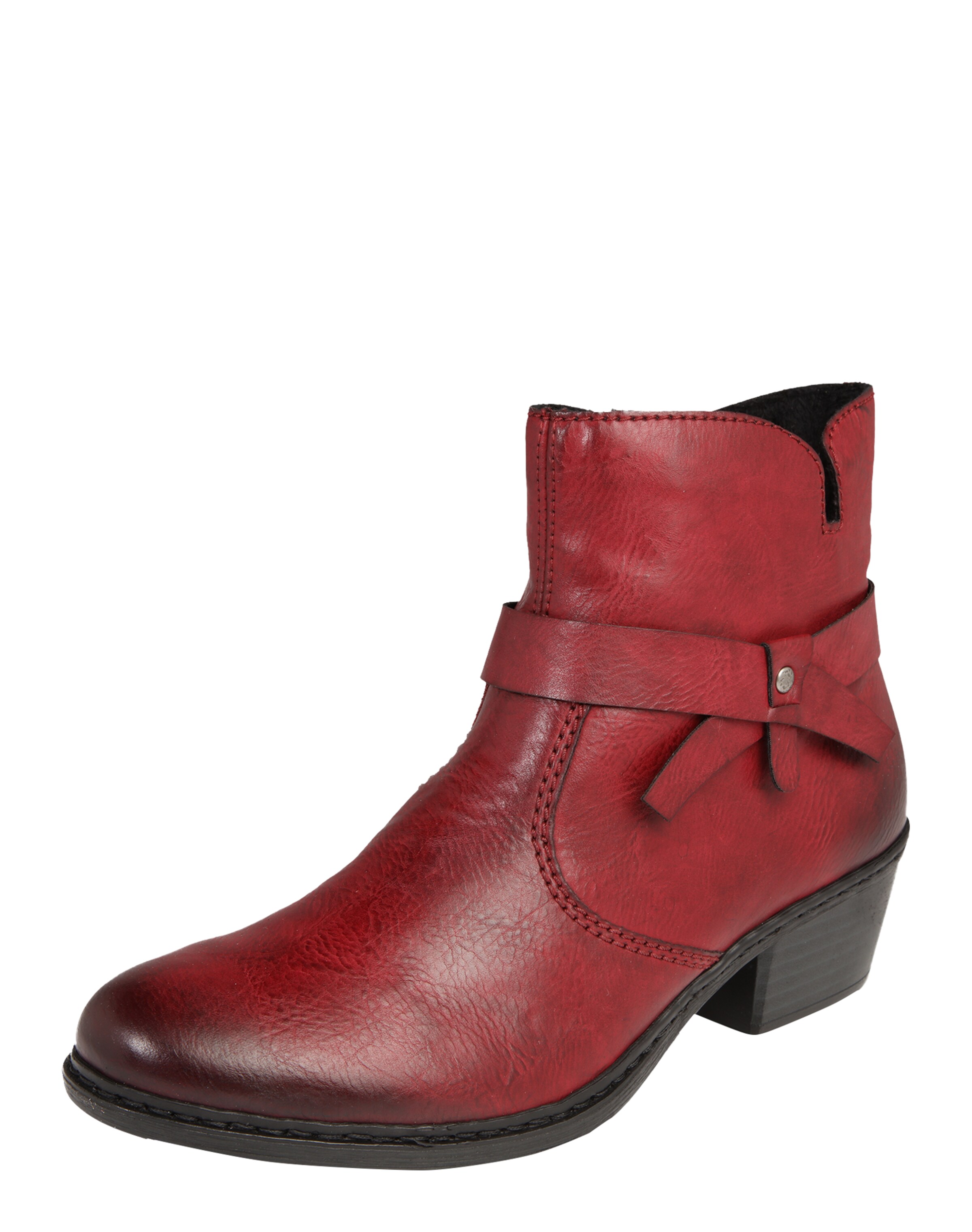 RIEKER - Enkellaarsjes in de kleur Karmijnrood