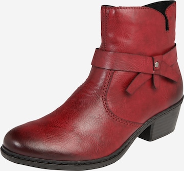 Bottines Rieker en rouge : devant