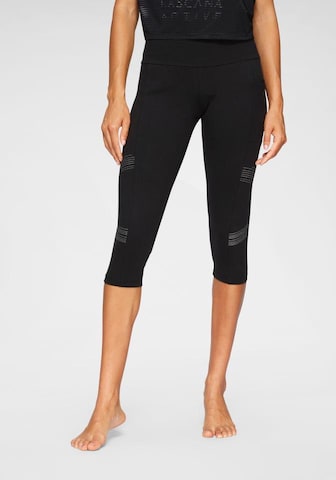 LASCANA ACTIVE Skinny Sports trousers in Black: front