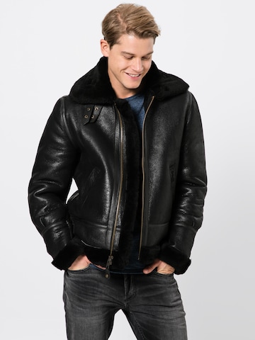 Veste mi-saison 'LC1259' Schott NYC en noir : devant