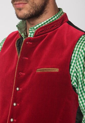 STOCKERPOINT Traditional Vest 'Ricardo' in Red