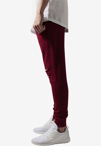 Urban Classics Tapered Broek in Rood