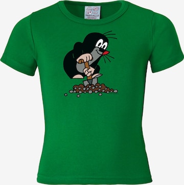 LOGOSHIRT Shirt 'Der Kleine Maulwurf' in Green: front