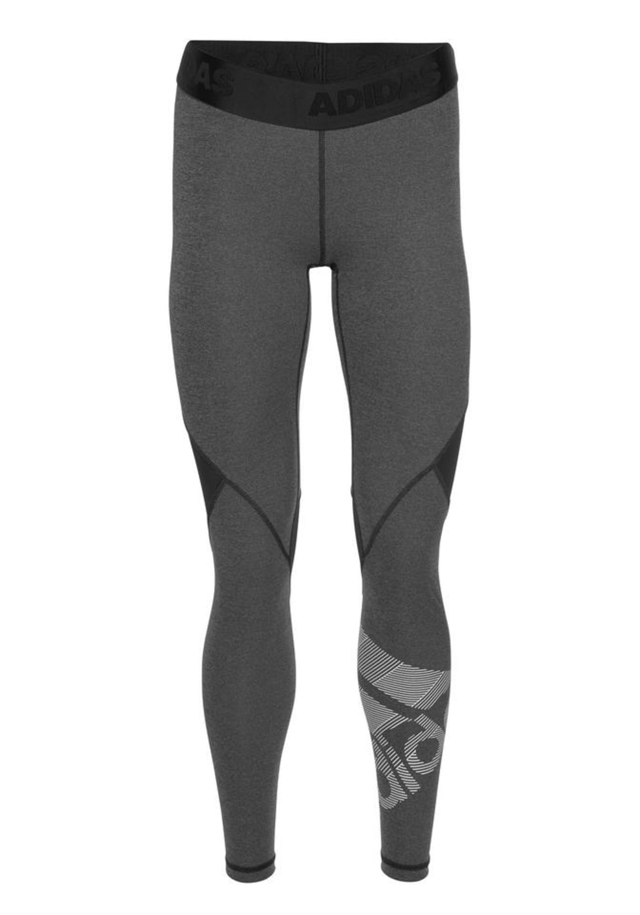 ADIDAS PERFORMANCE - Leggings 'Alphaskin Badge of Sport' in graumeliert