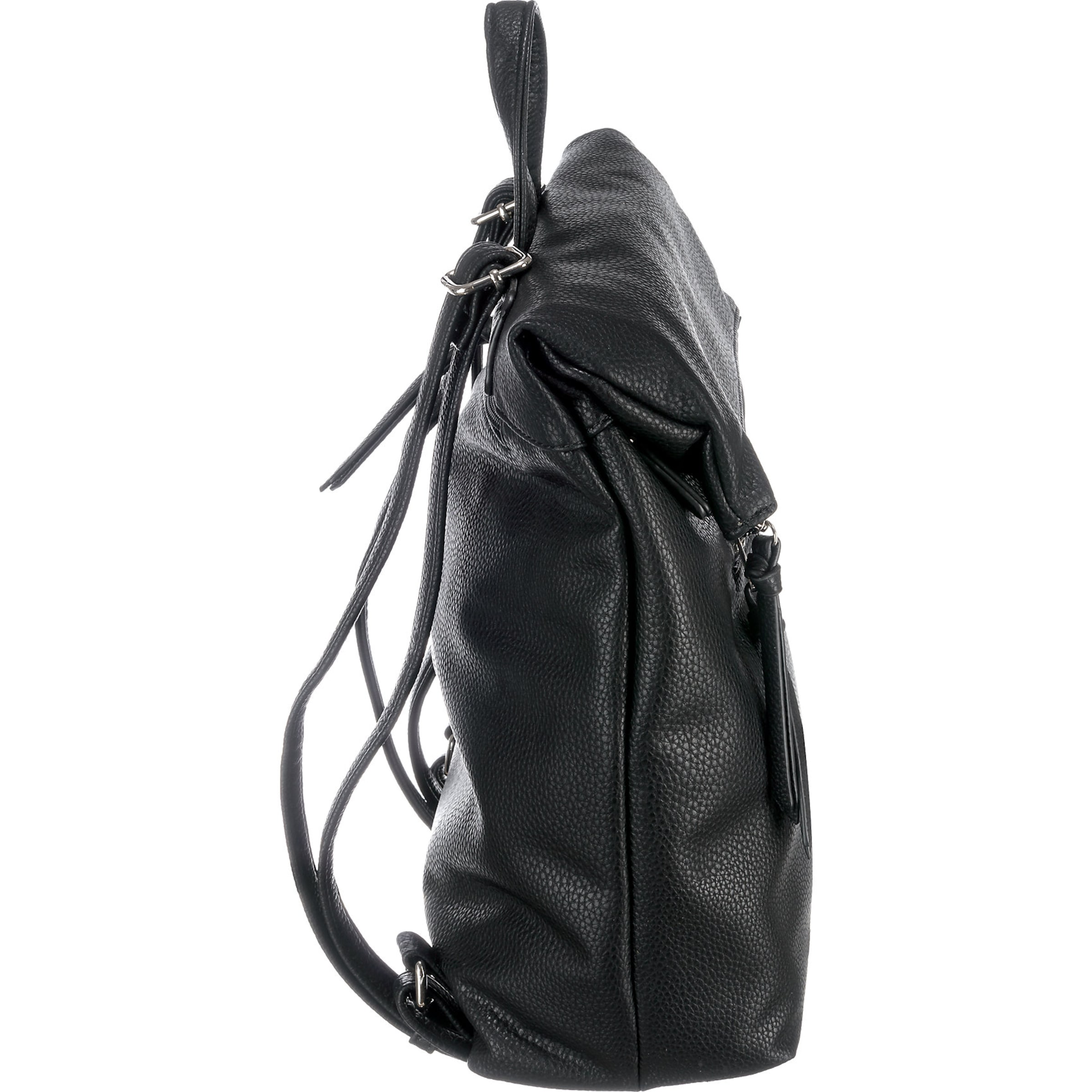 TOM TAILOR Rugzak 'Tinna' in Zwart