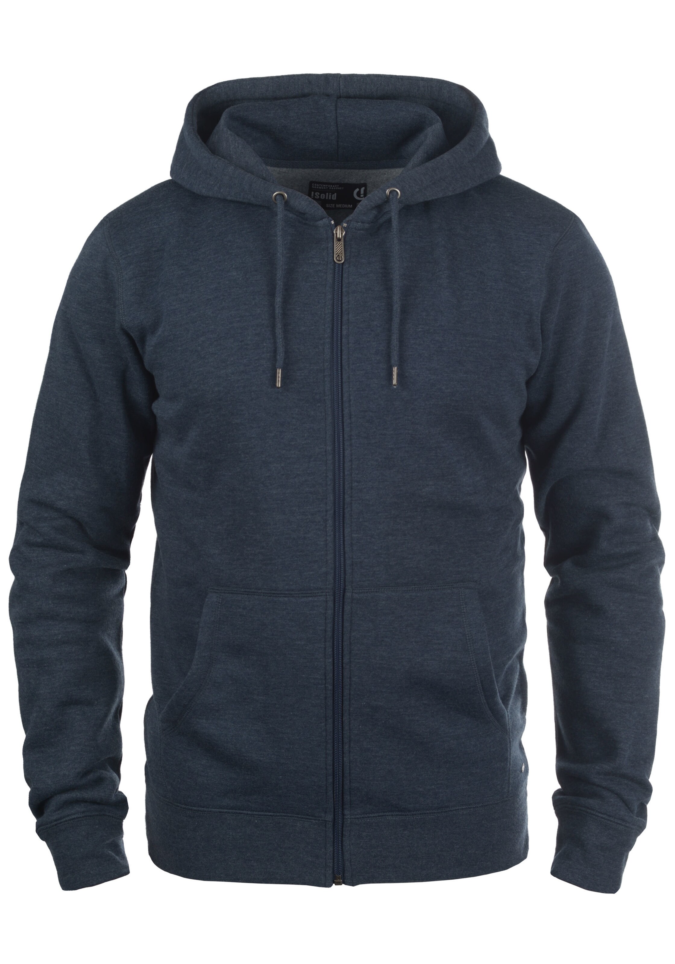 !Solid Sweatvest 'Berti' in Blauw: voorkant