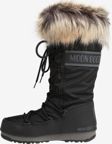 MOON BOOT Апрески 'Monaco' в черно: отстрани