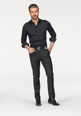 OLYMP Slim Fit Hemd 'Level Five' in Schwarz