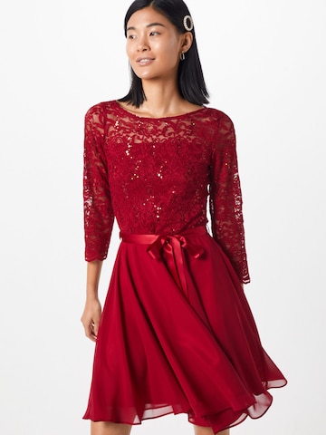 Robe de cocktail SWING en rouge : devant