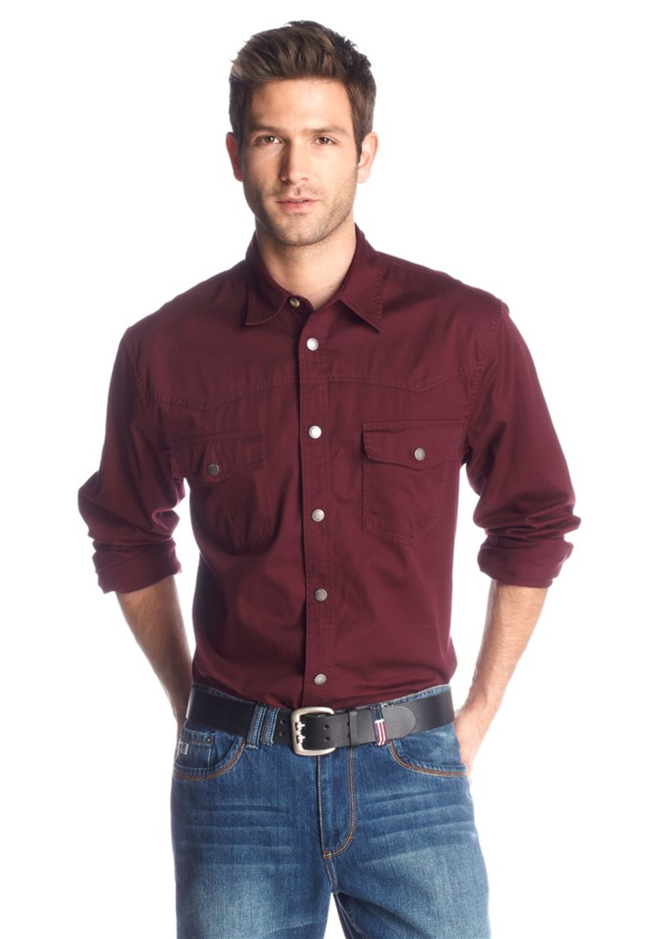 ARIZONA Comfort Fit Hemd in Rot: Vorderseite