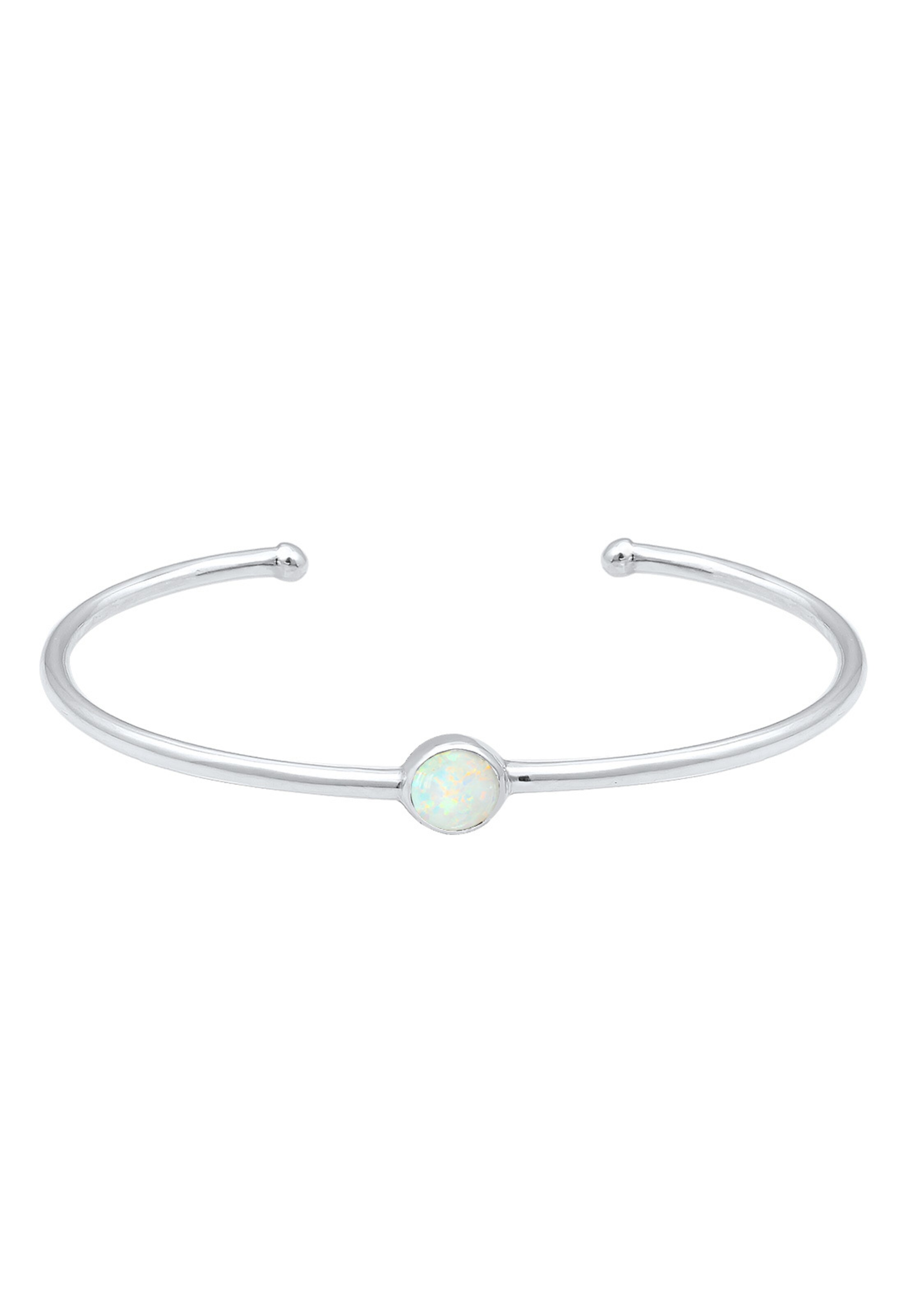 ELLI Armreif 'Opal' in Silber: Vorderseite