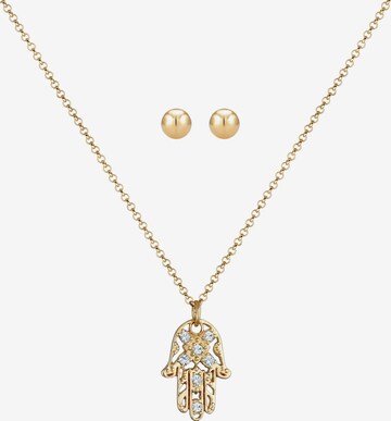 ELLI Sieraden set 'Hamsa Hand' in Goud: voorkant