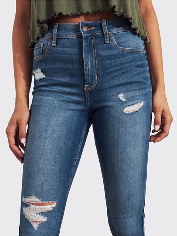 HOLLISTER Skinny Džíny 'BTS19-BRIGHT BLUE DEST HRSS 34 1CC' – modrá