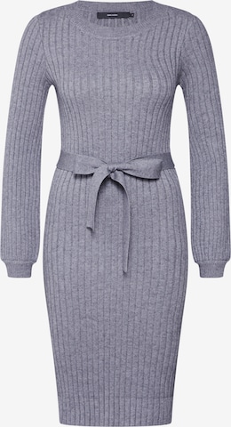 VERO MODA Knitted dress in Grey: front