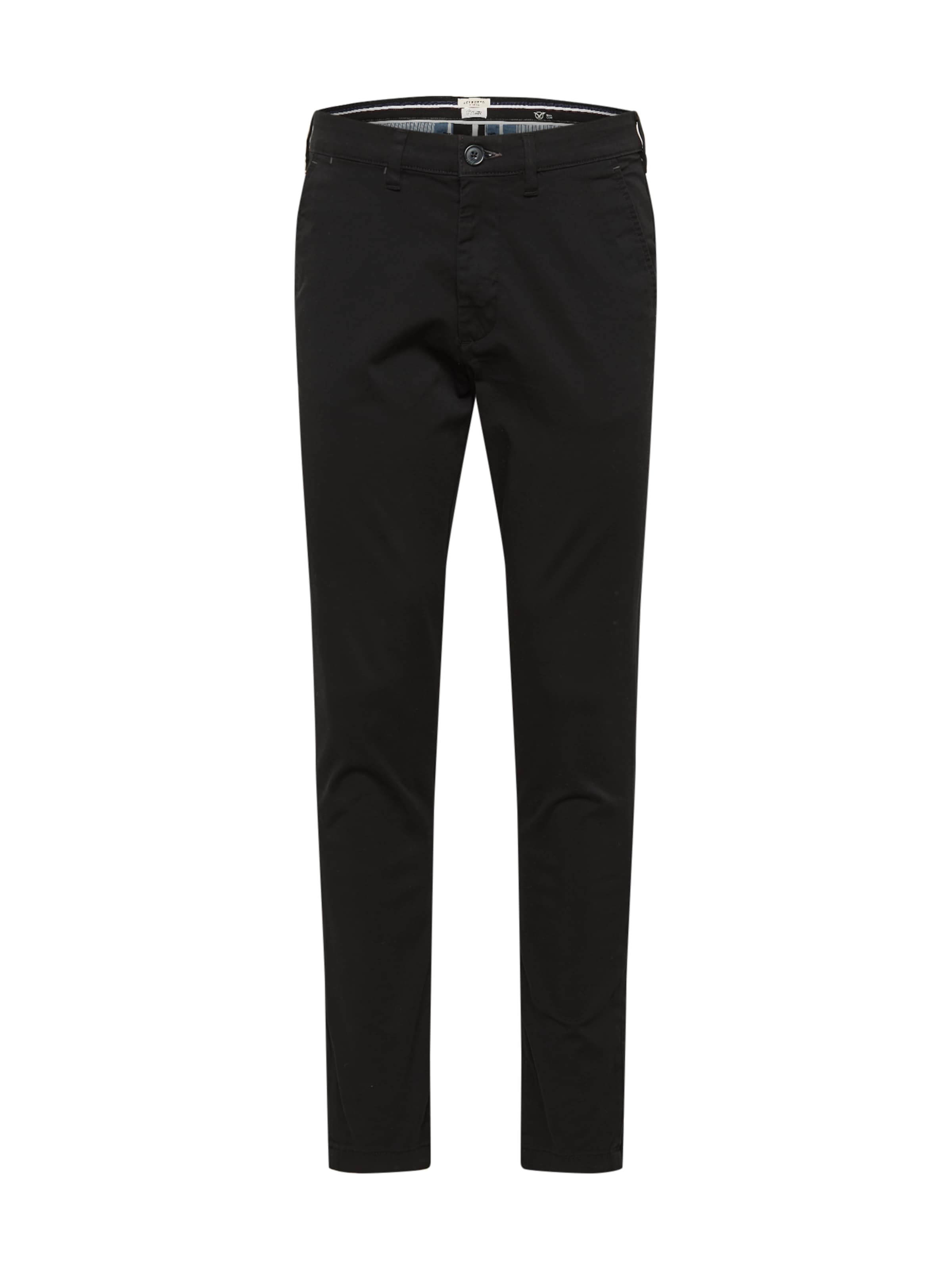 SELECTED Slimfit Lærredsbukser 'SLHMiles Flex' i sort: forside