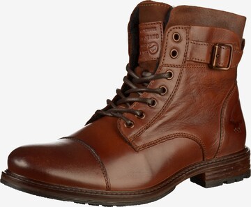 MUSTANG Veterboots in Bruin: voorkant