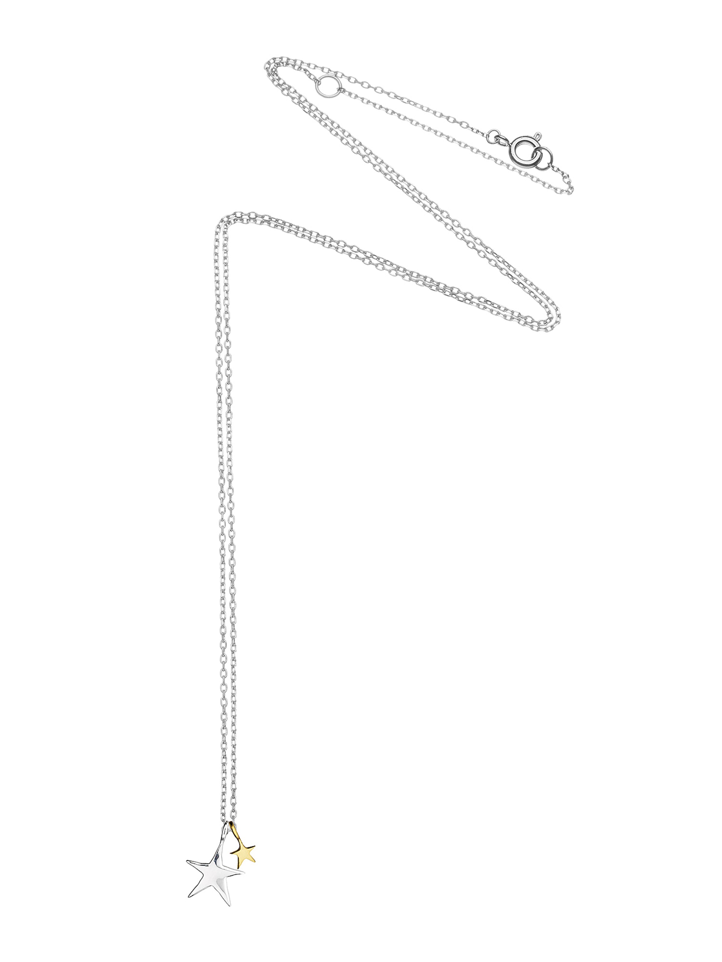 Estella Bartlett - Ketting 'Two Tone Double Star' in de kleur Zilver