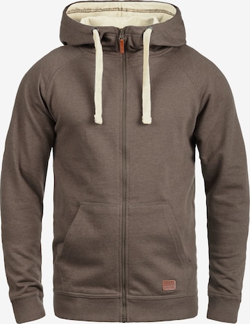 BLEND Zip-Up Hoodie 'Speedy' in Brown: front