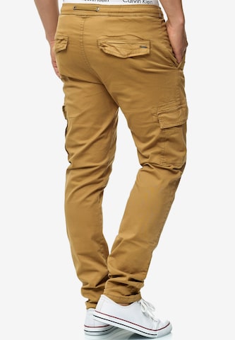 Regular Pantalon cargo 'Broadwick' INDICODE JEANS en marron