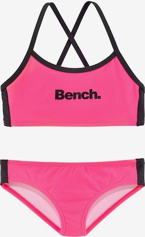 Bustier Bikini BENCH en rose : devant