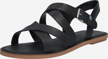 TOMS Strap Sandals 'Sicly' in Black: front