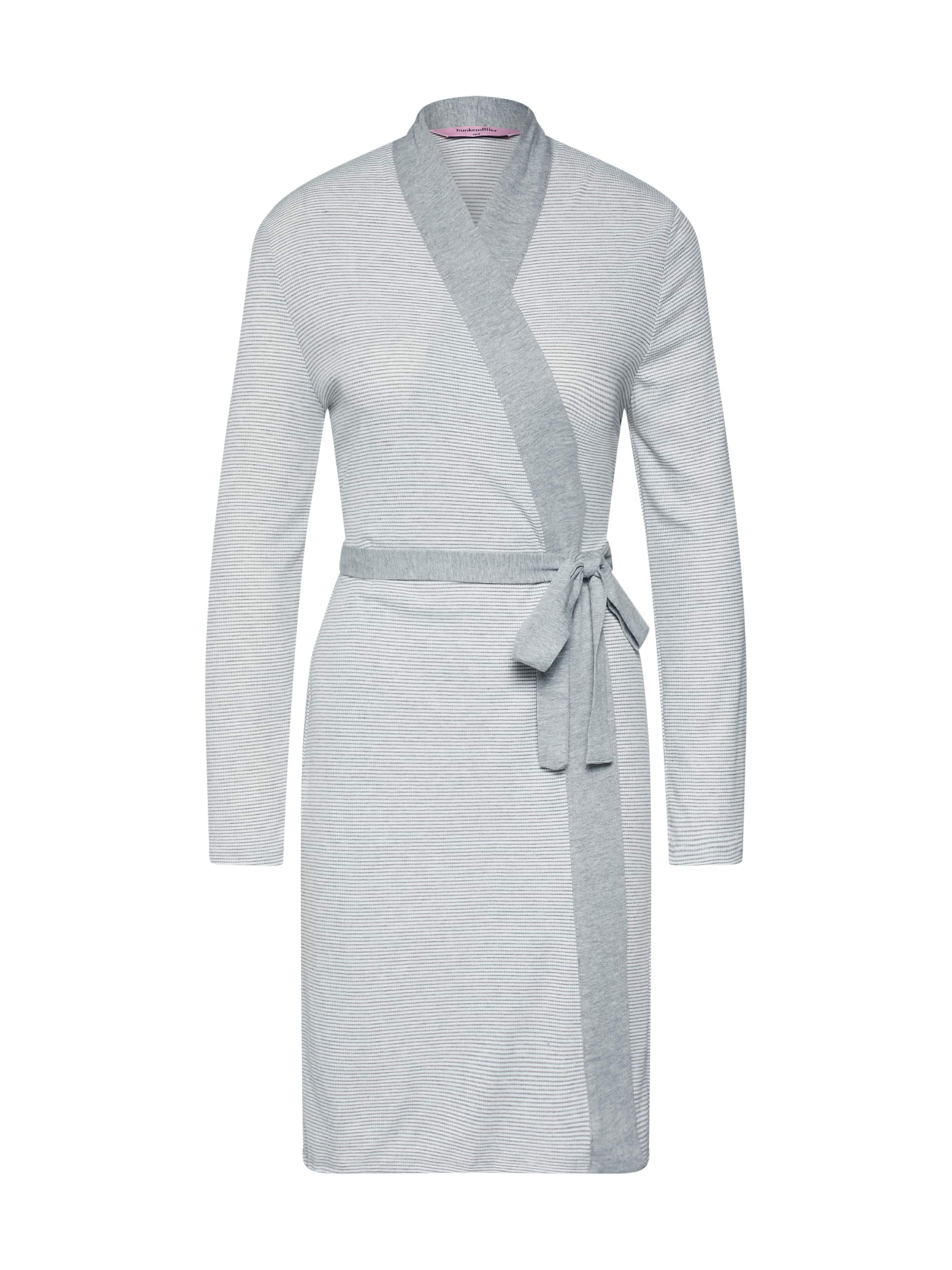 Hunkemöller - Ochtendjas 'Robe Jersey Rib' in de kleur Grijs