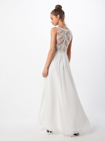 Laona Evening Dress in White: back