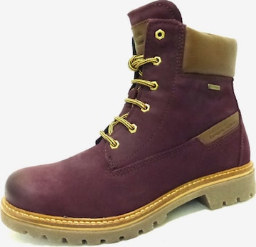 CAMEL ACTIVE Lace-Up Ankle Boots in Purple: front